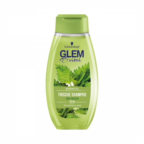 Glem Vital Frische-Shampoo Brennnessel, 48h Frische für Kopfhaut & Haar, 350 ml
